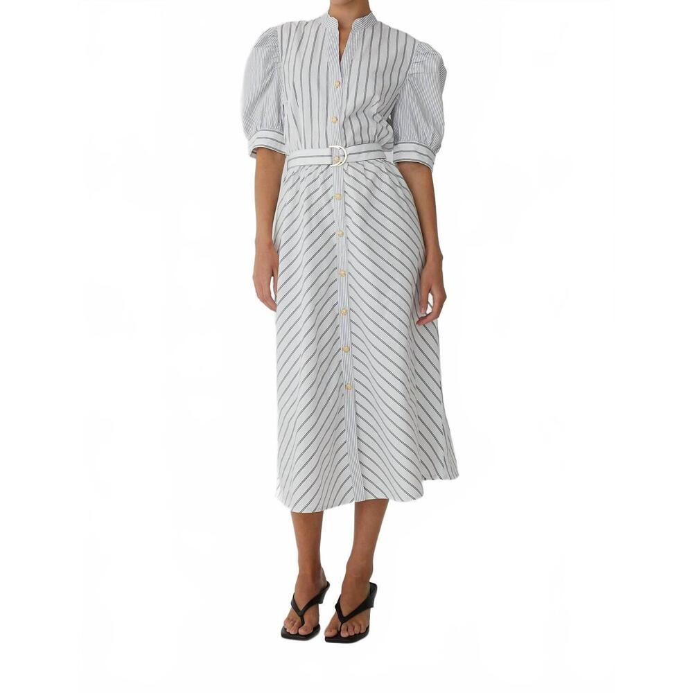 NEW JS71 izel dress in white/black stripe
